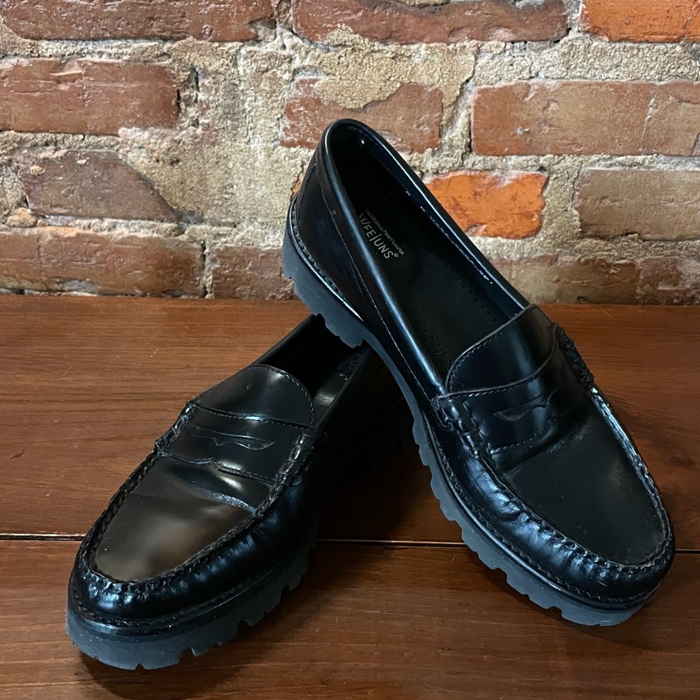 G.H. Bass Weejuns WHITNEY SUPER LUG SOLE LOAFERS, 8M